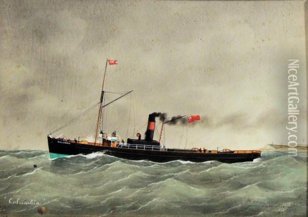 Ship Portrait Oil Painting - Eugene Grandin