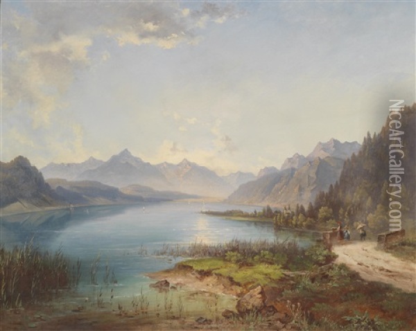 Partie Am Millstatter See Oil Painting - Jakob Canciani