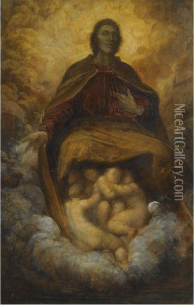 The Spirit Of Christianity Oil Painting - George Frederick Watts