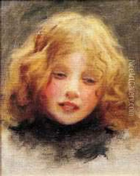A Young Girl Oil Painting - Arthur John Elsley