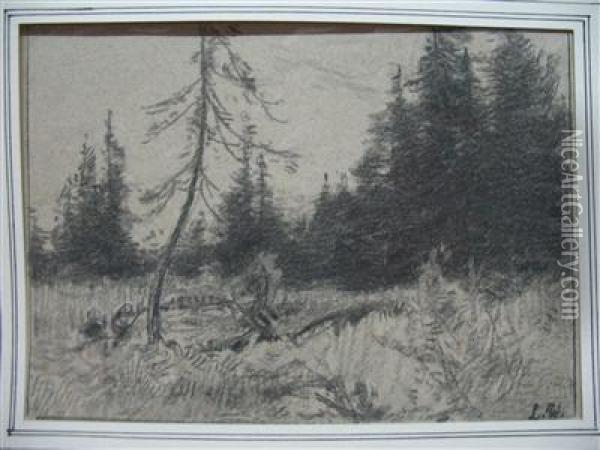 Waldlichtung Oil Painting - Wilhelm Leibl