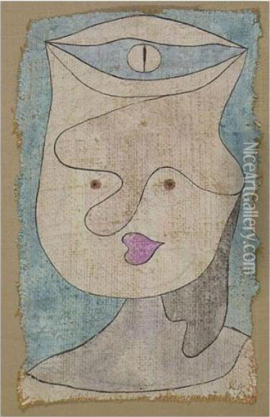 Bewatches Madchen (watched Girl) Oil Painting - Paul Klee