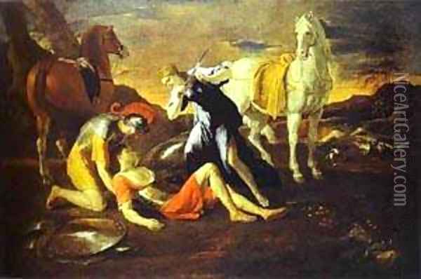 Tancred Nd Erminia 1630s Oil Painting - Nicolas Poussin