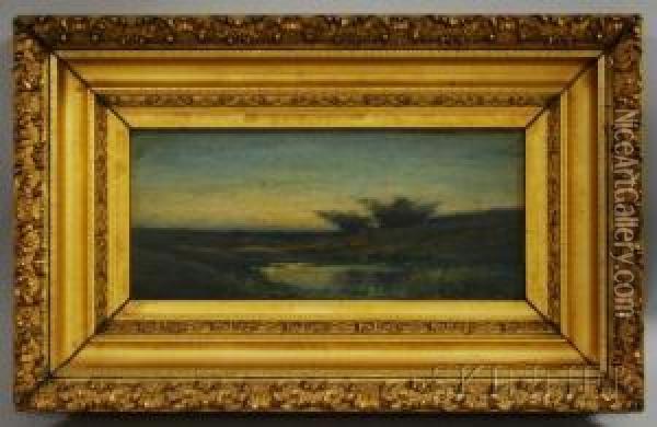Marsh View At Dusk Oil Painting - Frederic Louis Thompson