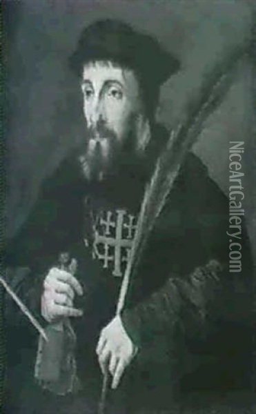 Portrait Of A Protestant Martyr Oil Painting - Jan Cornelisz Vermeyen