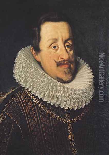 Portrait of Ferdinand II 1578-1637 of Habsbourg, 1622-37 Oil Painting - Justus Sustermans