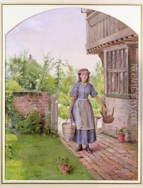 The Young Milkmaid Oil Painting - George Goodwin Kilburne