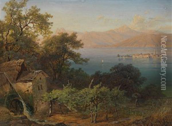 Mill On Lakemaggiore Oil Painting - Franz Reinhold
