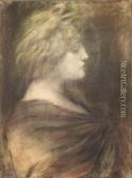 Portrait De Femme De Profil Oil Painting - Jean-Louis Forain