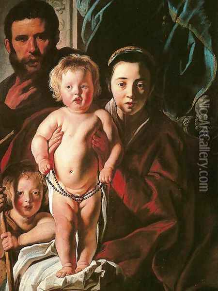 Holy Family and Saint John the Baptist Oil Painting - Jacob Jordaens