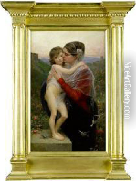 Madonna And Child Oil Painting - Lionel Noel Royer
