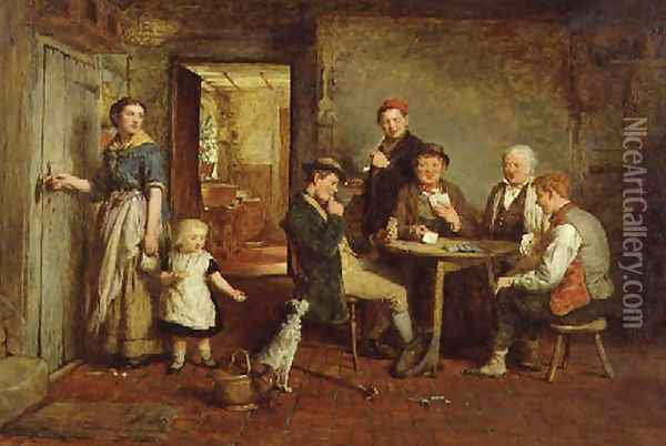 The Card Players, 1869 Oil Painting - George Smith