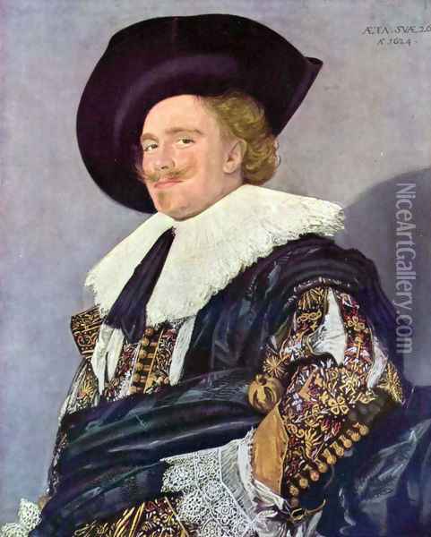 Dutch Cavalier Oil Painting - Frans Hals