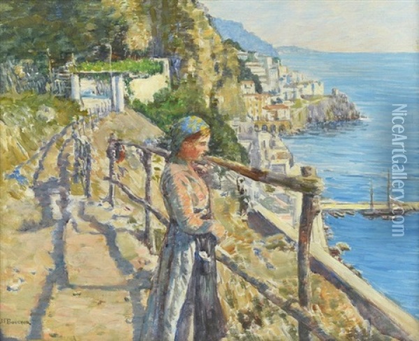 Amalfitana / Amalfi Oil Painting - Joseph Felix Bouchor