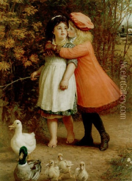 The Foster Sisters Oil Painting - Philip Richard Morris