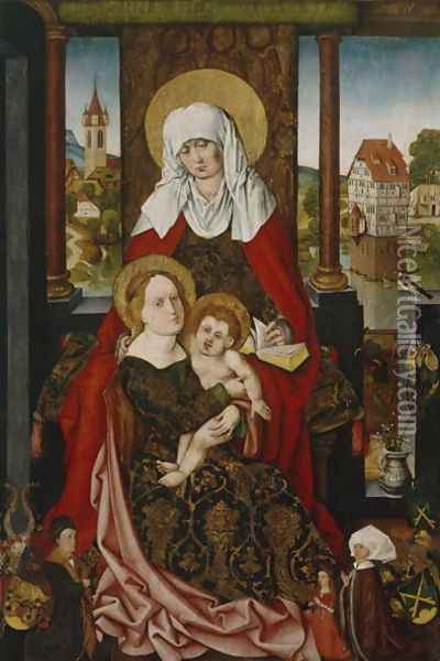St. Anne, before 1510 Oil Painting - Michael Wolgemut