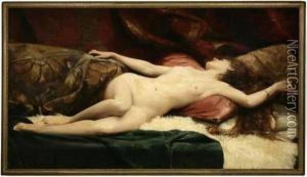 Appears Unsigned Oil Painting - School Pre-Raphaelite