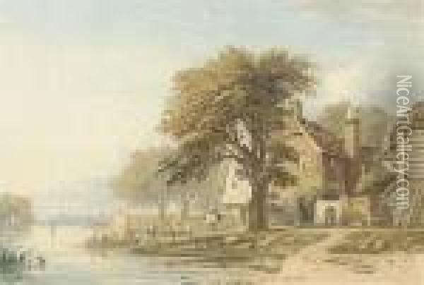 The Thames Near Windsor Oil Painting - John Varley