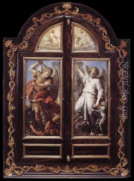 Closed Oil Painting - Annibale Carracci