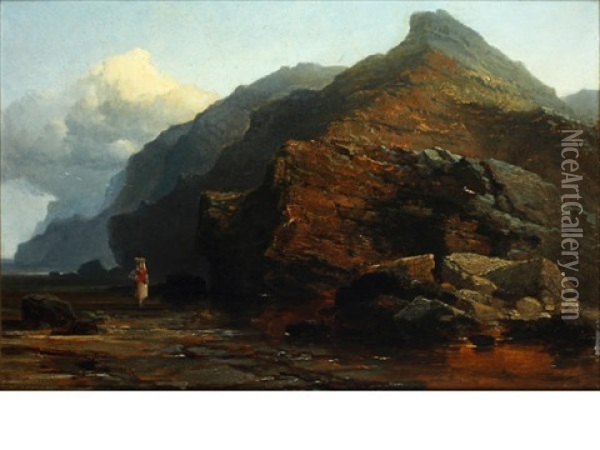 The Scar, Whitby Oil Painting - Edmund John Niemann