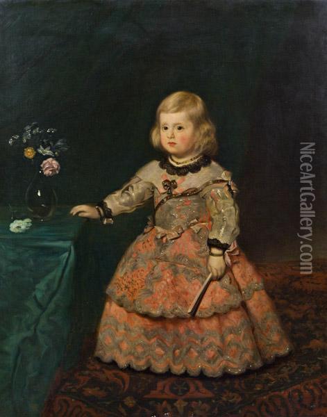 Infantin Margarita Teresa Oil Painting - Diego Rodriguez de Silva y Velazquez