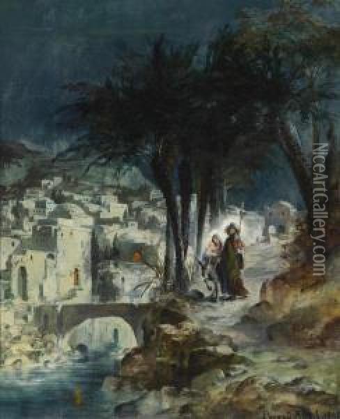 Flight Into Egypt Oil Painting - August I Pezzey