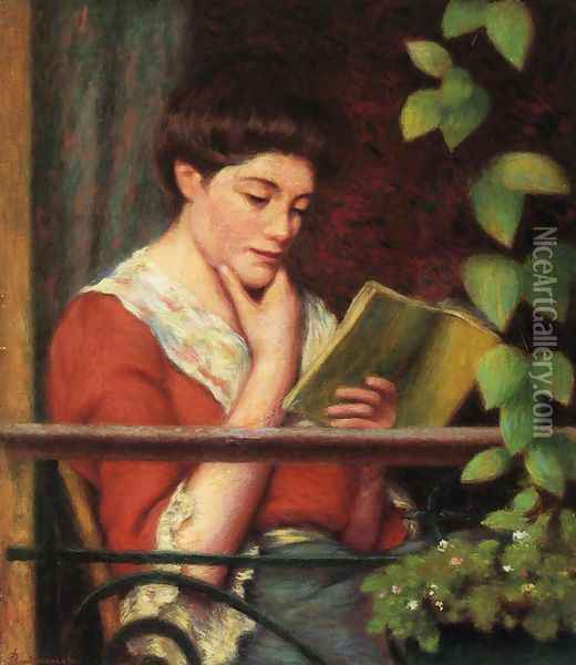 Reading by a Window Oil Painting - Federigo Zandomeneghi