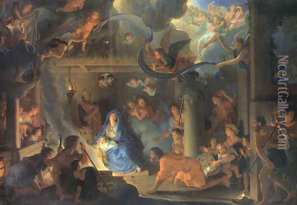 Adoration of the Shepherds 1689 Oil Painting - Charles Le Brun