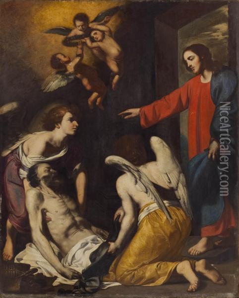 Transito Di San Giuseppe Oil Painting - Francesco Guarino