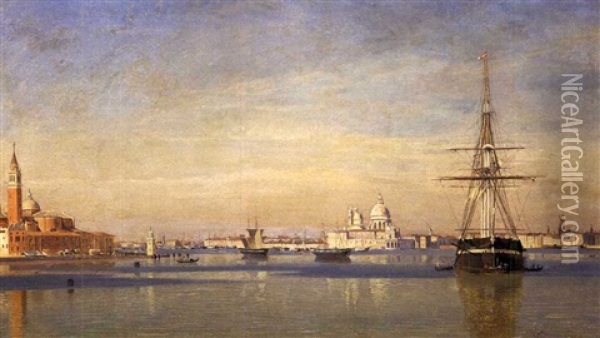 Venezia, Bacino Di San Marco Oil Painting - Christian Frederic Eckardt
