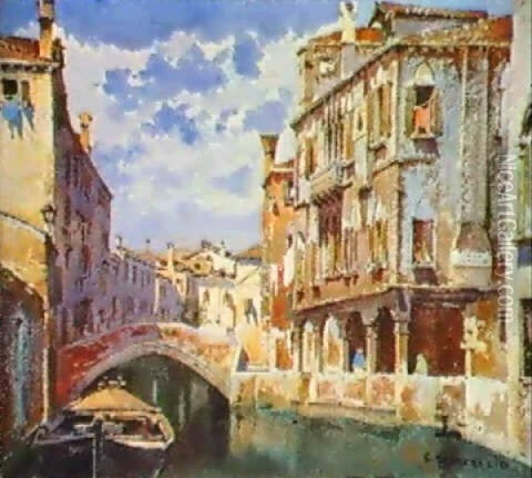 Scorcio Veneziano Oil Painting - Carlo Brancaccio