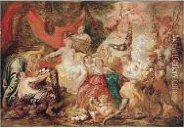 An Allegory Of Abundance Oil Painting - Cornelis I Schut