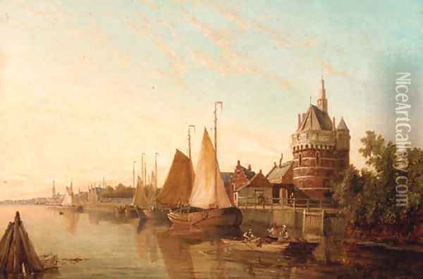Watch tower on the Amstel Oil Painting - William Raymond Dommersen