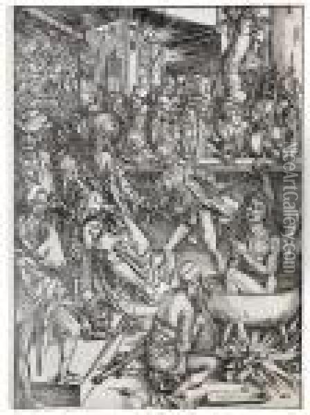 The Martyrdom Of St.john Oil Painting - Albrecht Durer