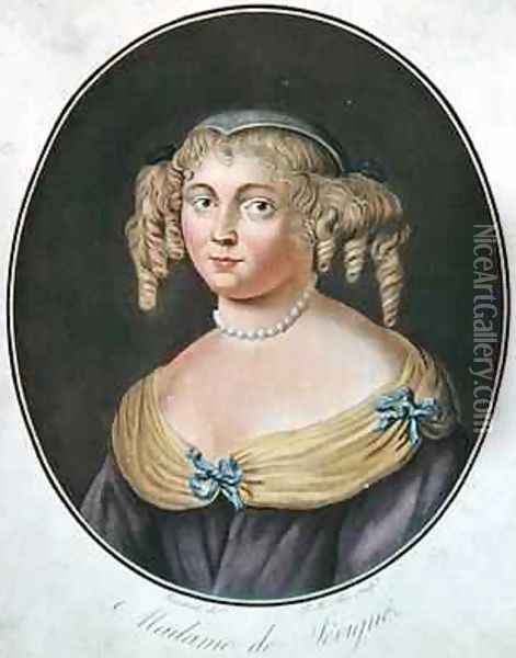 Portrait of Madame de Sevigne 18th century Oil Painting - Robert Nanteuil