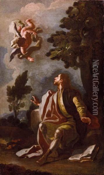 San Matteo E L'angelo Oil Painting - Francesco de Mura