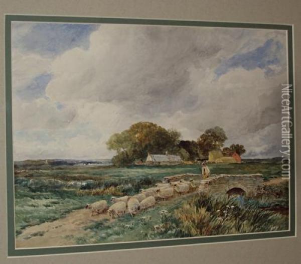 A Gloucestershire Farm Oil Painting - David Bates