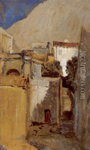 Motiv Aus Cattaro In Dalmatien Oil Painting - Marie Egner