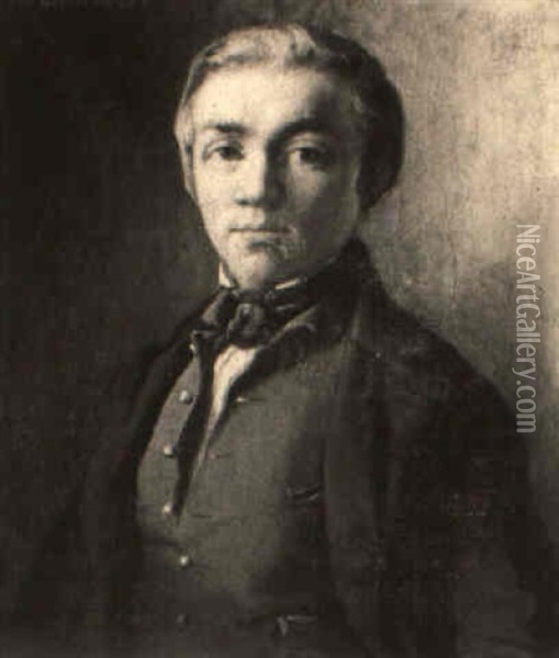 A Portrait Of Mr. Kooiman Oil Painting - Eastman Johnson