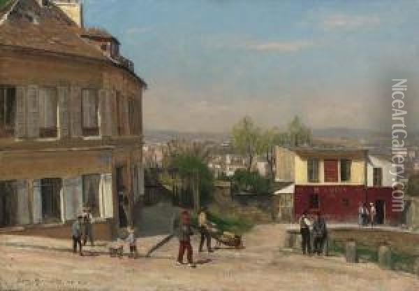 Montmartre, Paris Oil Painting - Berndt Adolf Lindholm