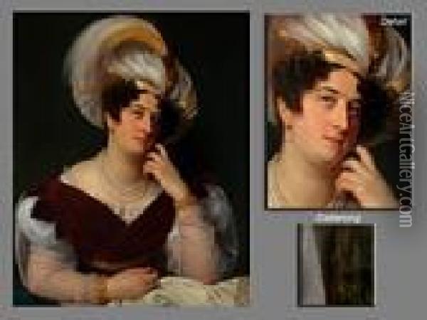 Portrait Der Konigin Hortense Oil Painting - Jacques Louis David