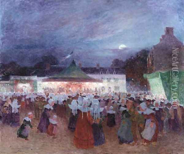 Le manege la nuit Oil Painting - Ferdinand Loyen Du Puigaudeau