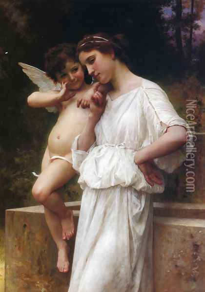 Love's Scerets Oil Painting - William-Adolphe Bouguereau