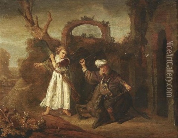 Bileams Esel Oil Painting - Jacob Adriaensz de Backer