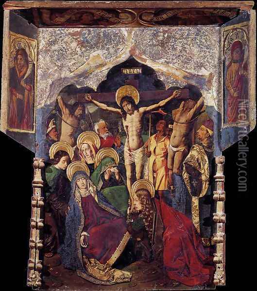 Crucifixion c. 1480 Oil Painting - Bartolome Bermejo