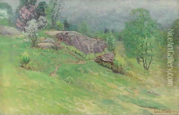 Resurrection Rock, Hyde Park Oil Painting - John Joseph Enneking