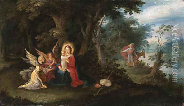 The Rest on the Flight into Egypt Oil Painting - Alexander Keirincx