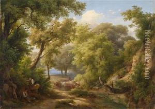 Woodland Scene Oil Painting - Karl I Marko