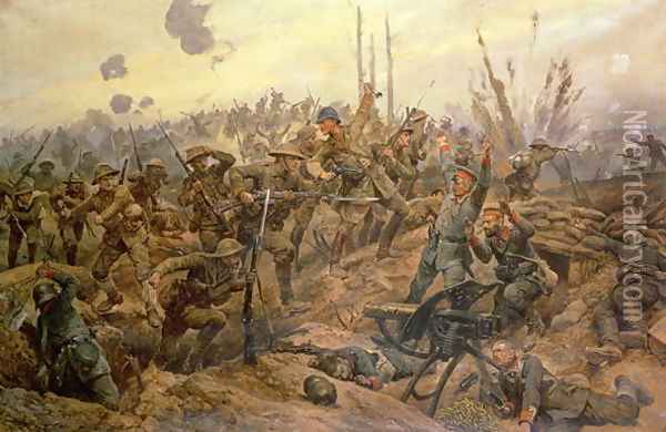 The Battle of the Somme Oil Painting - Richard Caton Woodville