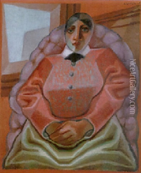 Femme Dans Un Fauteuil Oil Painting - Juan Gris